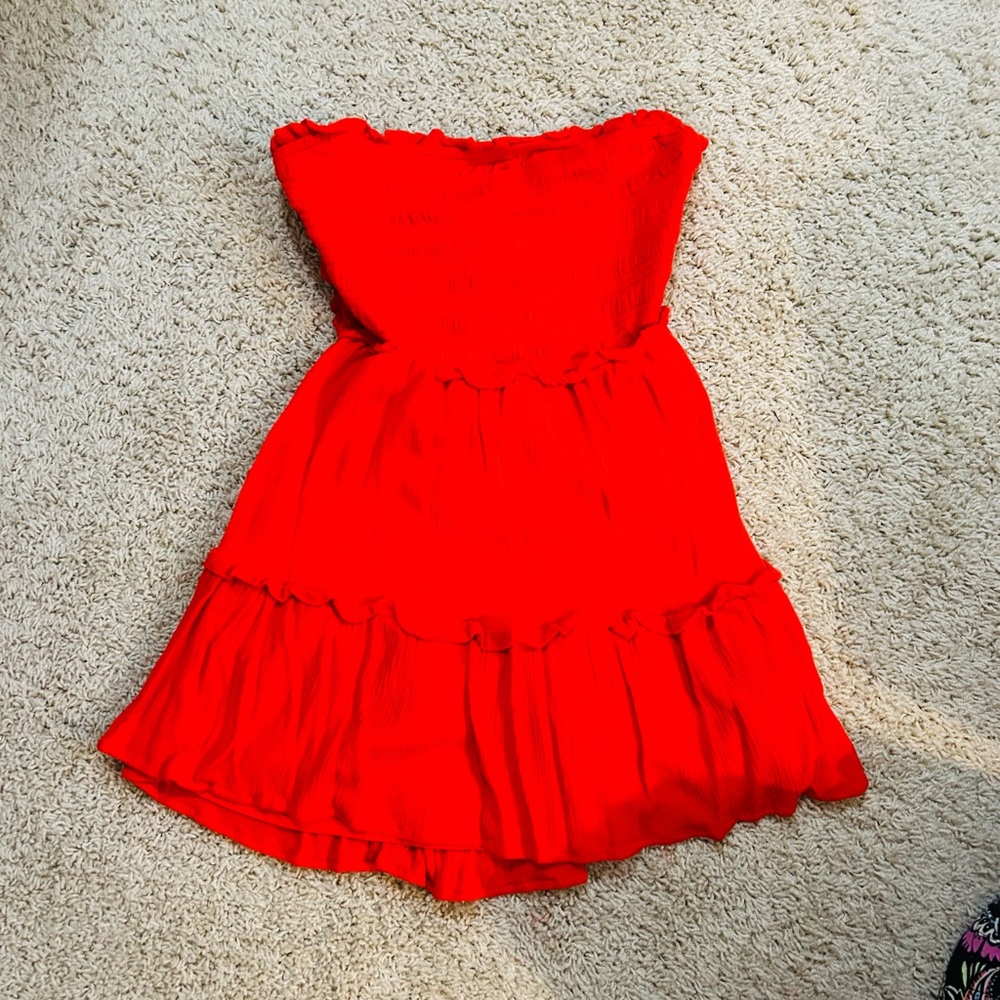 Red Strapless Dress